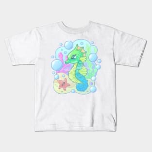 cute little seahorse Kids T-Shirt